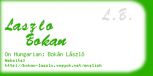 laszlo bokan business card